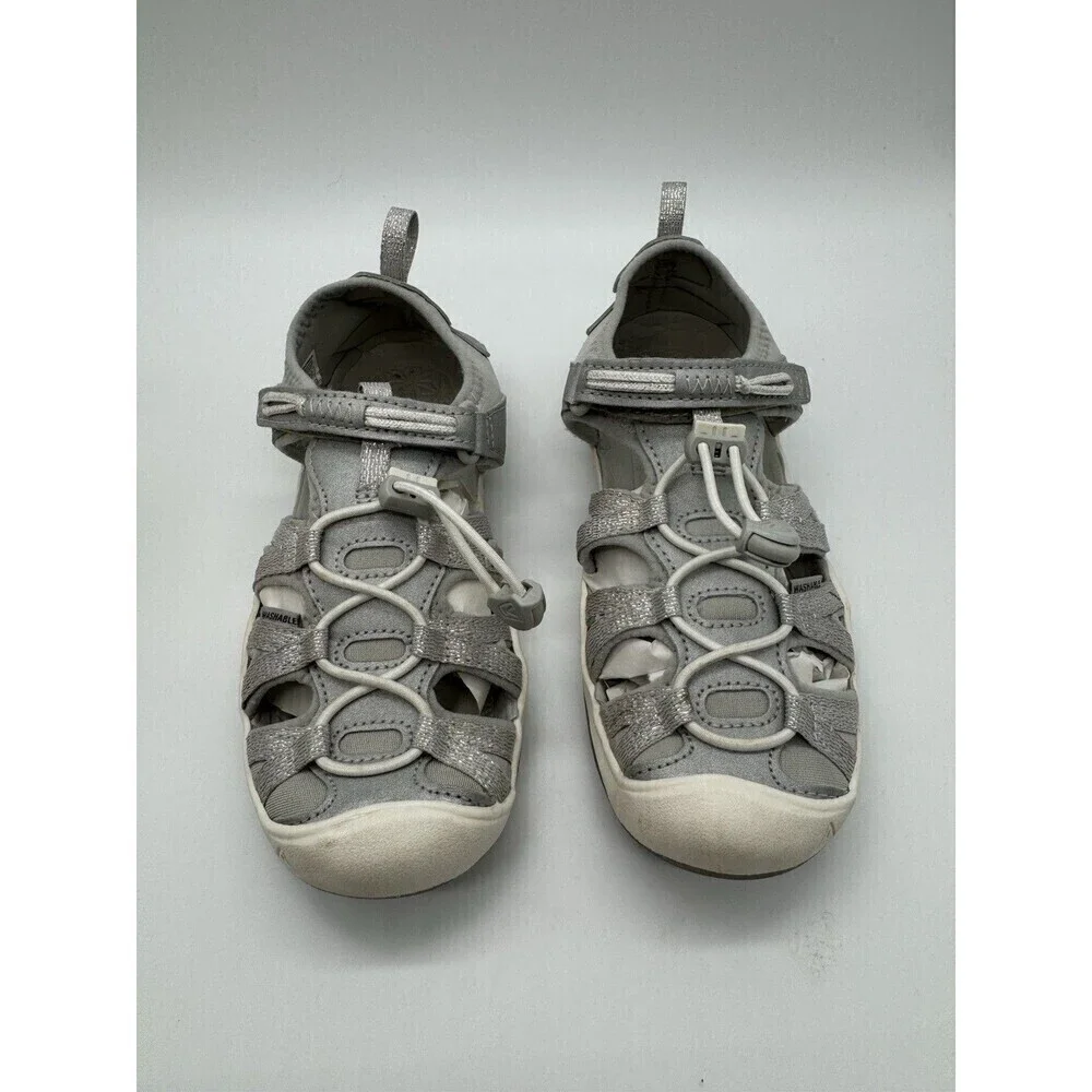 KEEN silver glitter moxie sandals water shoes kids size 13